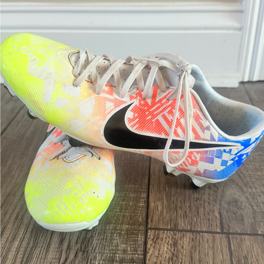 Nike Kids Yellow pink Blue cleats